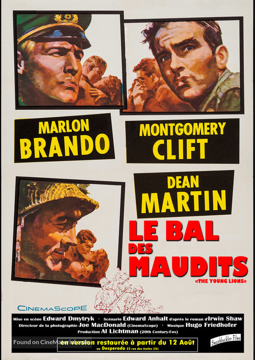 The Young Lions - French Re-release movie poster