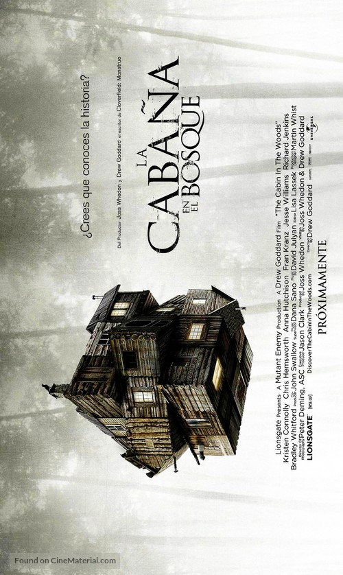 The Cabin in the Woods - Mexican Movie Poster