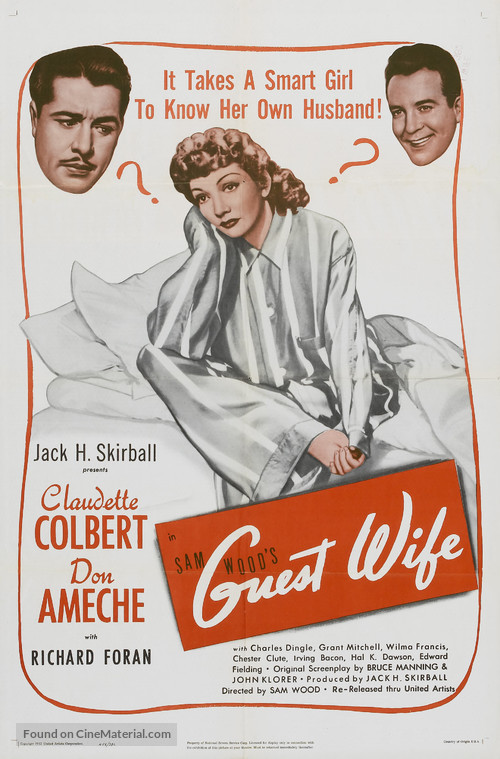 Guest Wife - Re-release movie poster