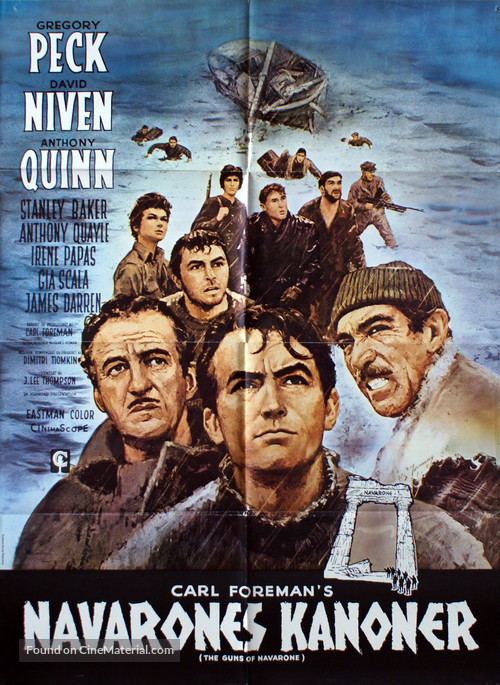 The Guns of Navarone - Danish Movie Poster