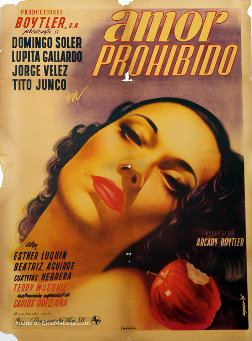 Amor prohibido - Mexican Movie Poster