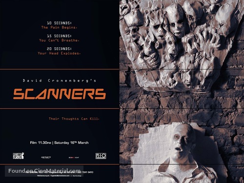 Scanners - British Re-release movie poster