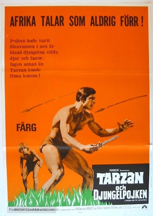 Tarzan and the Jungle Boy - Swedish Movie Poster