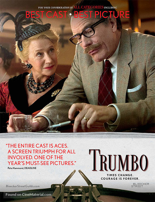 Trumbo - For your consideration movie poster
