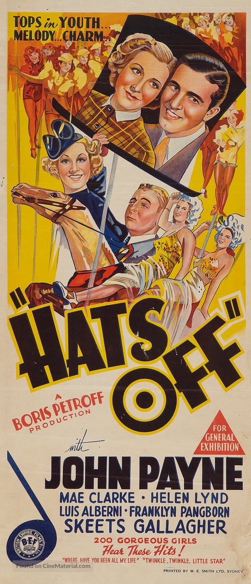 Hats Off - Australian Movie Poster