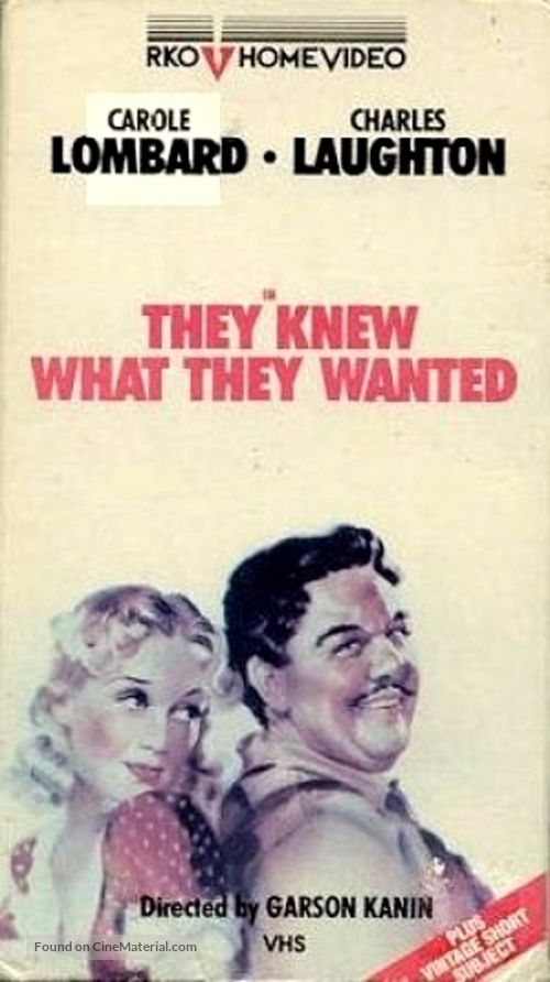 They Knew What They Wanted - VHS movie cover