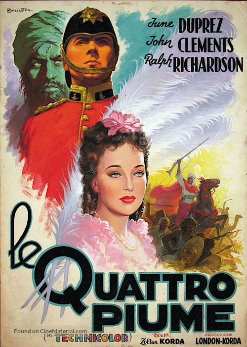The Four Feathers - Italian Movie Poster