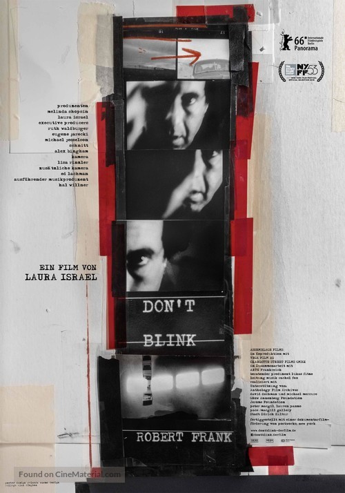 Don&#039;t Blink - Robert Frank - Swiss Movie Poster