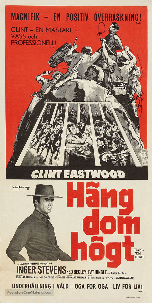 Hang Em High - Swedish Movie Poster