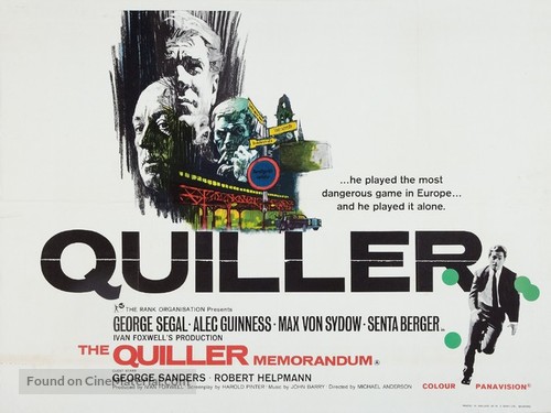 The Quiller Memorandum - British Theatrical movie poster