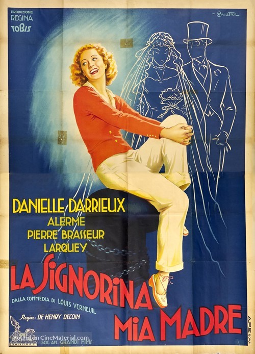 Mademoiselle ma m&egrave;re - Italian Movie Poster