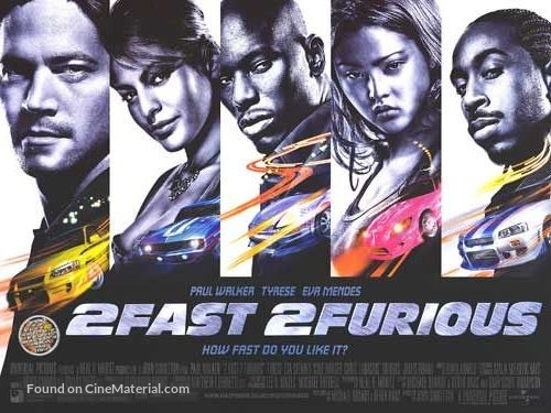 2 Fast 2 Furious - British Movie Poster