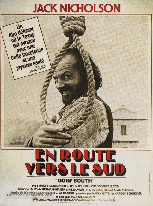 Goin&#039; South - French Movie Poster