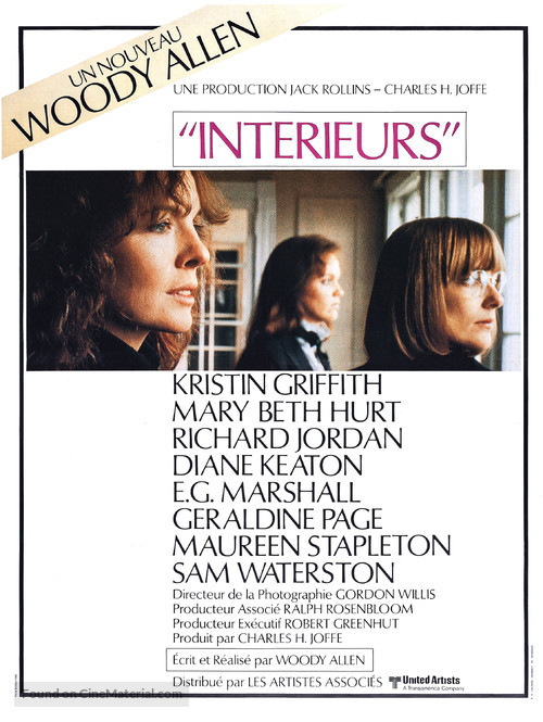 Interiors - French Movie Poster
