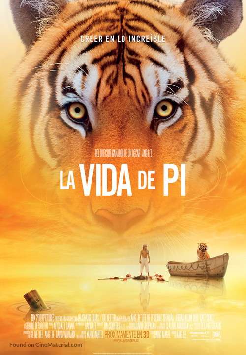 Life of Pi - Spanish Movie Poster