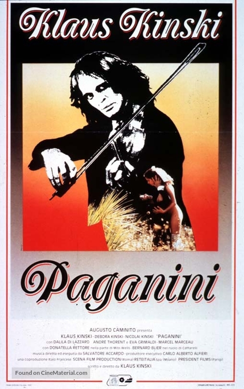 Kinski Paganini - Italian Movie Poster