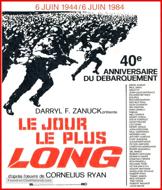 The Longest Day - French Movie Poster