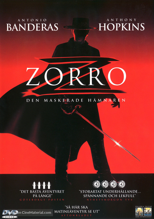 The Mask Of Zorro - Swedish Movie Cover