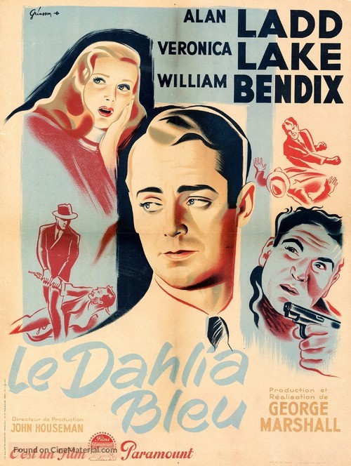 The Blue Dahlia - French Movie Poster