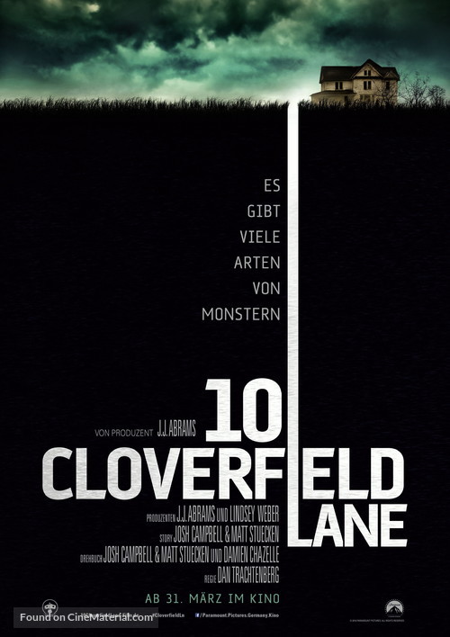 10 Cloverfield Lane - German Movie Poster