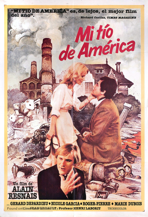 Mon oncle d&#039;Am&eacute;rique - Argentinian Movie Poster