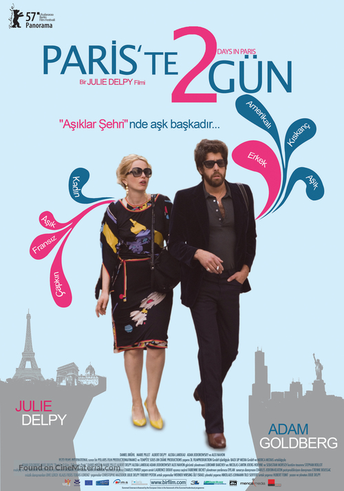 2 Days in Paris - Turkish Movie Poster
