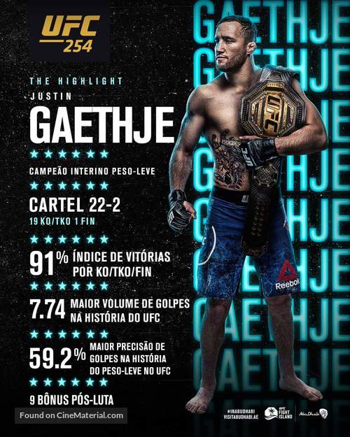 UFC 254: Khabib vs Gaethje - Brazilian Movie Poster