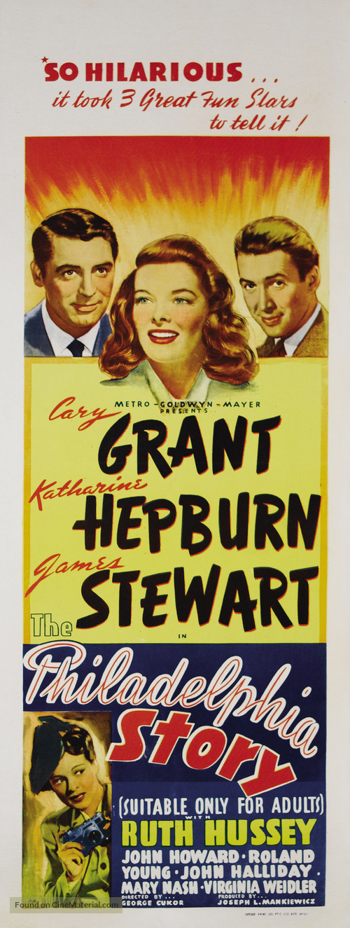 The Philadelphia Story - Australian Movie Poster