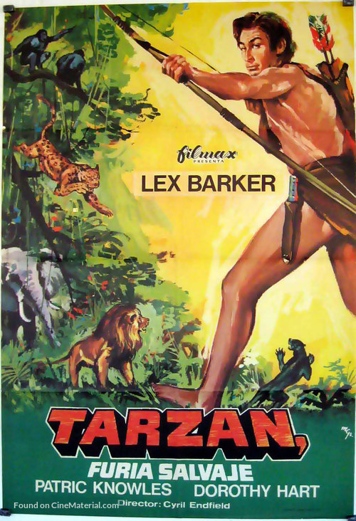 Tarzan&#039;s Savage Fury - Spanish Movie Poster