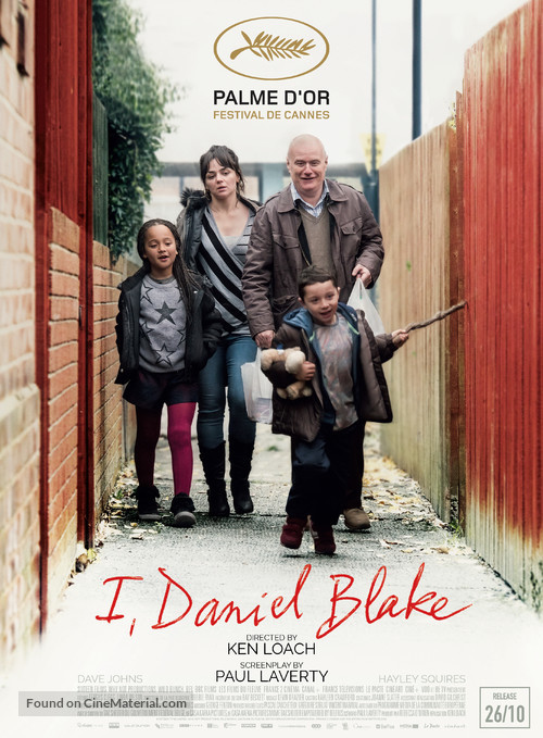 I, Daniel Blake - Belgian Movie Poster