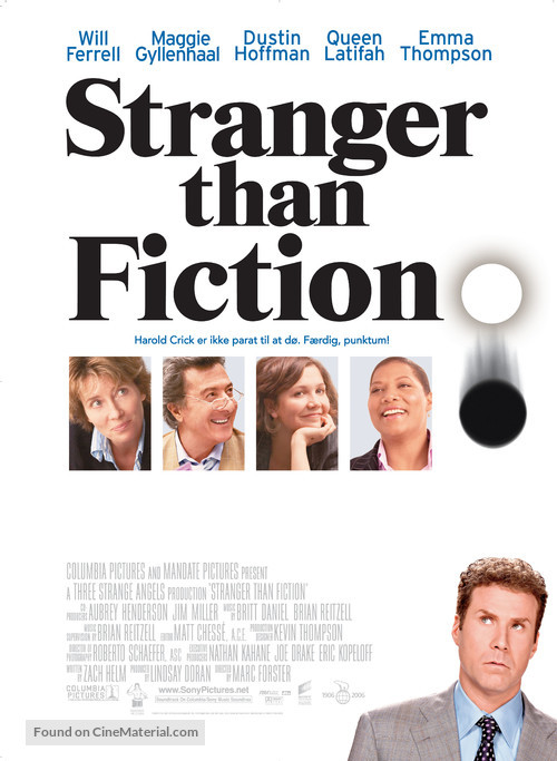 Stranger Than Fiction - Danish Movie Poster