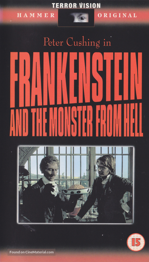 Frankenstein and the Monster from Hell - British VHS movie cover