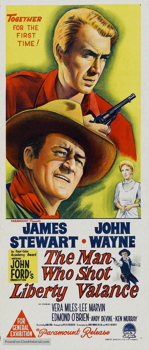 The Man Who Shot Liberty Valance - Australian Movie Poster