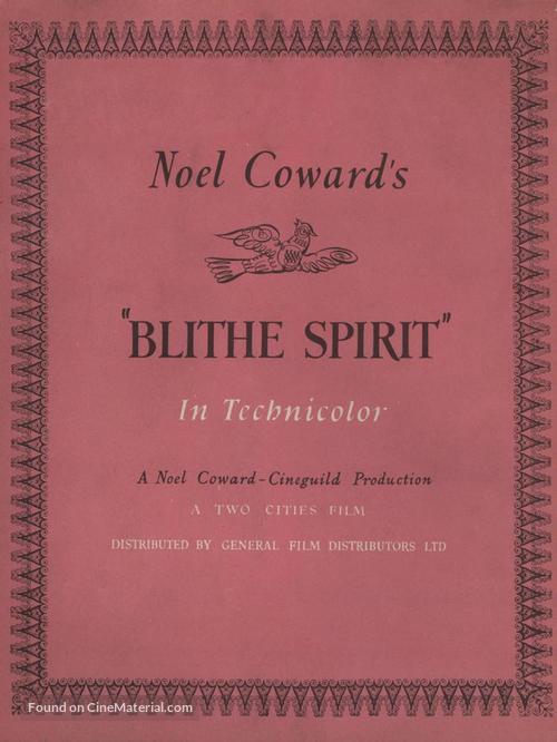 Blithe Spirit - British Movie Poster