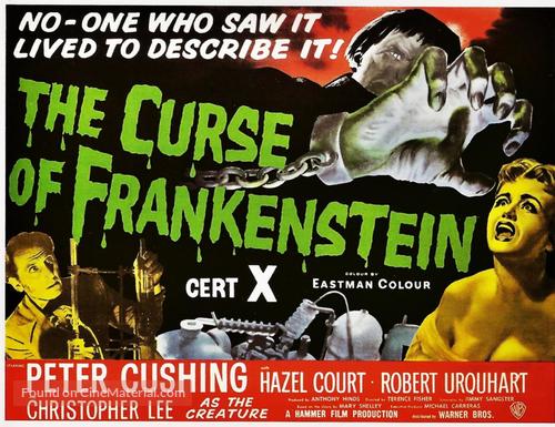 The Curse of Frankenstein - British Movie Poster