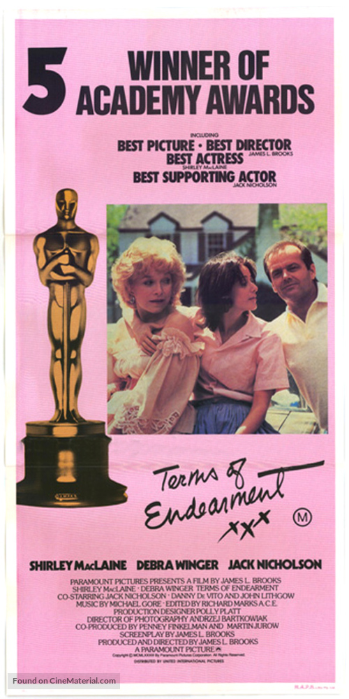 Terms of Endearment - Australian Movie Poster