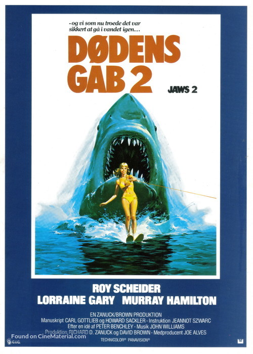 Jaws 2 - Danish Movie Poster