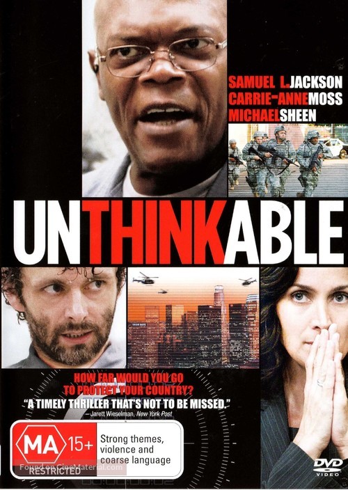 Unthinkable - Australian DVD movie cover