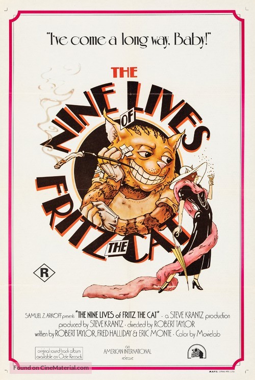 The Nine Lives of Fritz the Cat - Australian Movie Poster