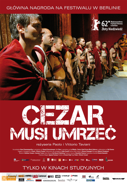 Cesare deve morire - Polish Movie Poster