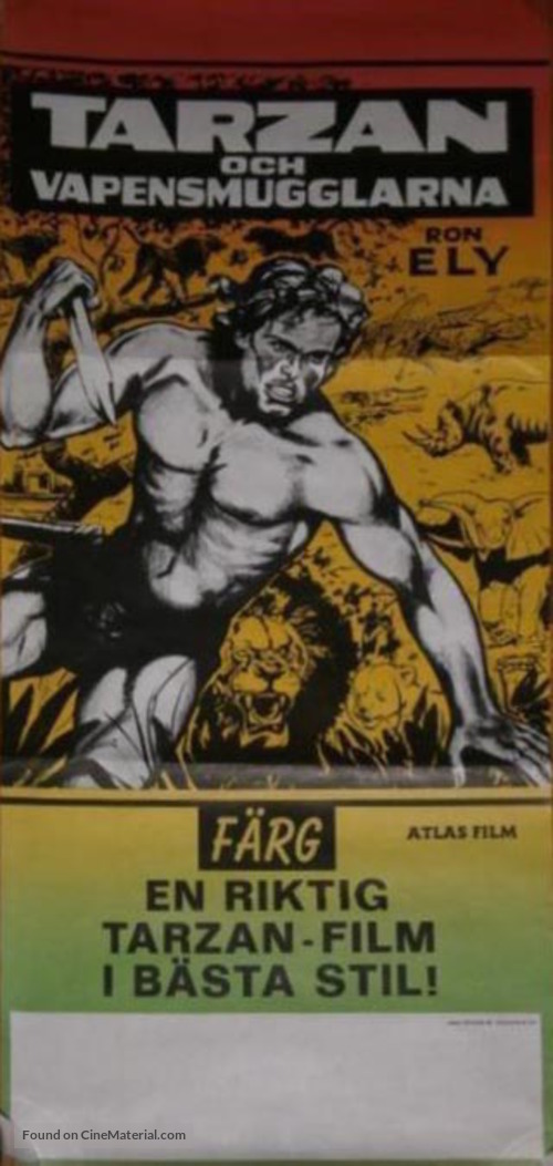 Tarzan and the Four O&#039;Clock Army - Swedish Movie Poster