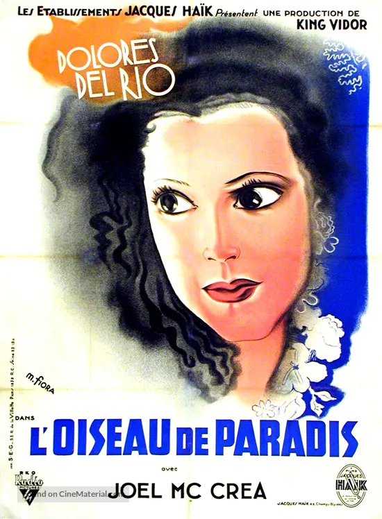 Bird of Paradise (1932) French movie poster