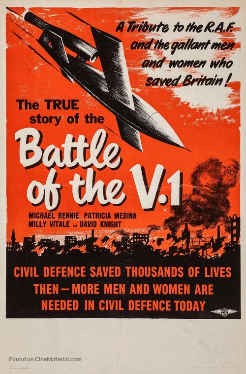 Battle of the V-1 - British Movie Poster