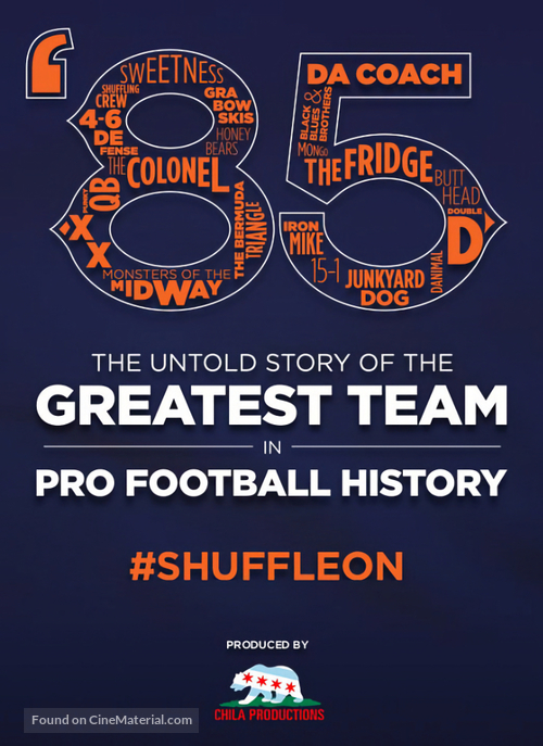 &#039;85: The Greatest Team in Pro Football History - Movie Poster
