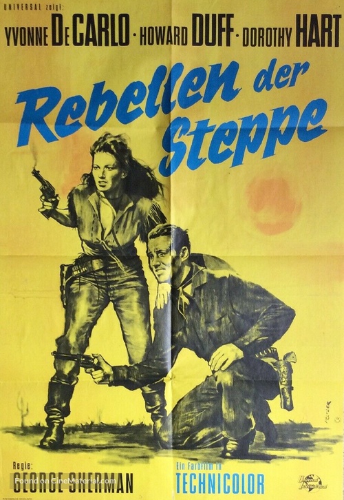 Calamity Jane and Sam Bass - German Movie Poster