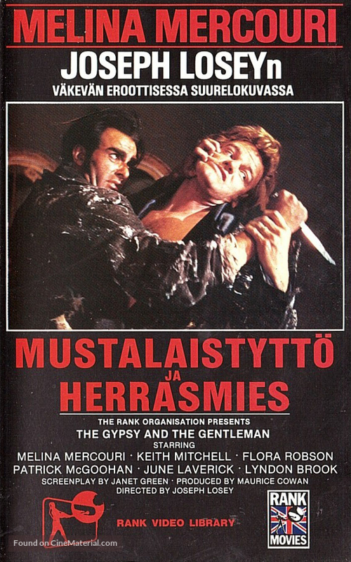 The Gypsy and the Gentleman - Finnish VHS movie cover