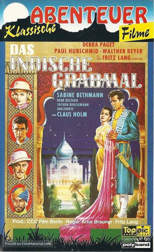 Das iIndische Grabmal - German VHS movie cover