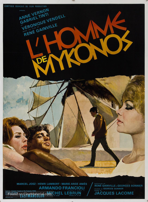 L&#039;homme de Mykonos - French Movie Poster