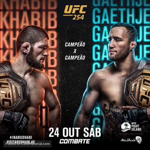 UFC 254: Khabib vs Gaethje - Brazilian Movie Poster