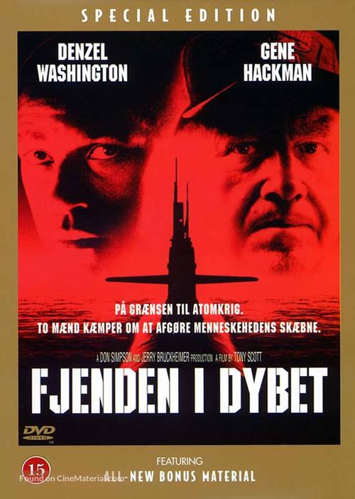 Crimson Tide - Danish DVD movie cover